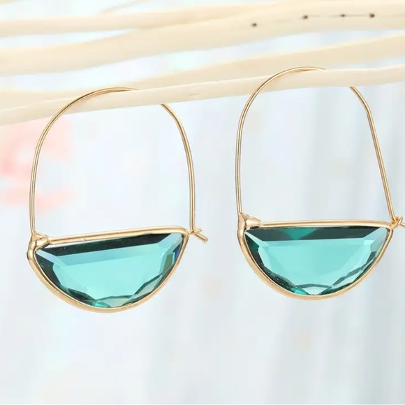 Glass Hoop earrings - Picture 1 of 3